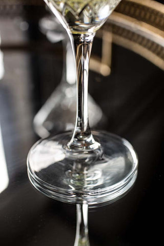 Image of the stem and base on the Vintage Martini Glass