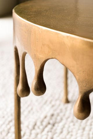 Close-up image of the Gold Drip Coffee Table